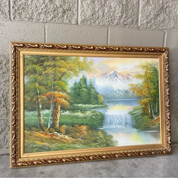 Antique R Boren Oil Painting Signed - Picture 9 of 9